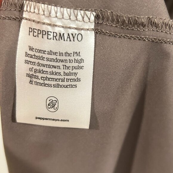 Peppermayo Satin Maxi Dress in Bronze Color Size S - Picture 11 of 14